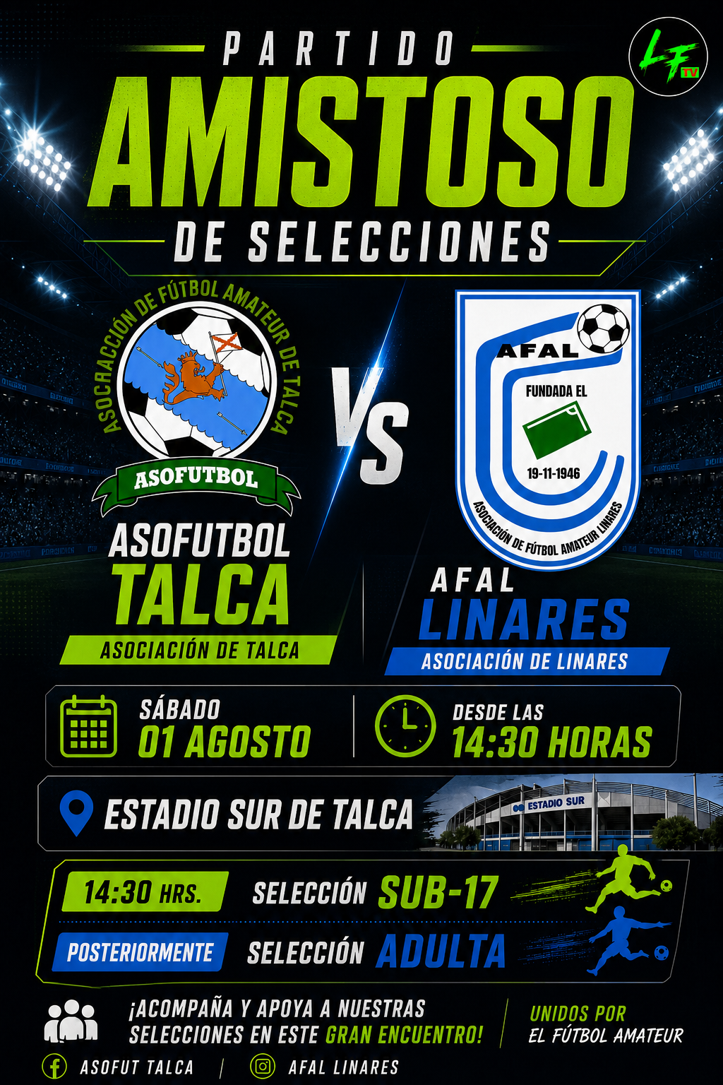 Partido amistoso Talca vs AFAL Linares